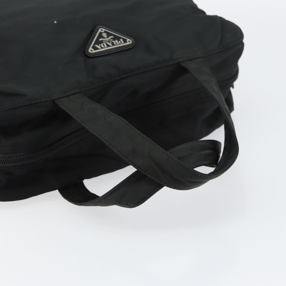 Prada Vintage Zip Handbag Tessuto, BLACK, NYLON, Handbag