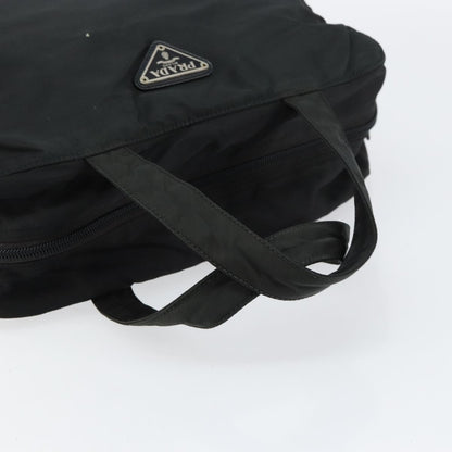 Prada Vintage Zip Handbag Tessuto, BLACK, NYLON, Handbag