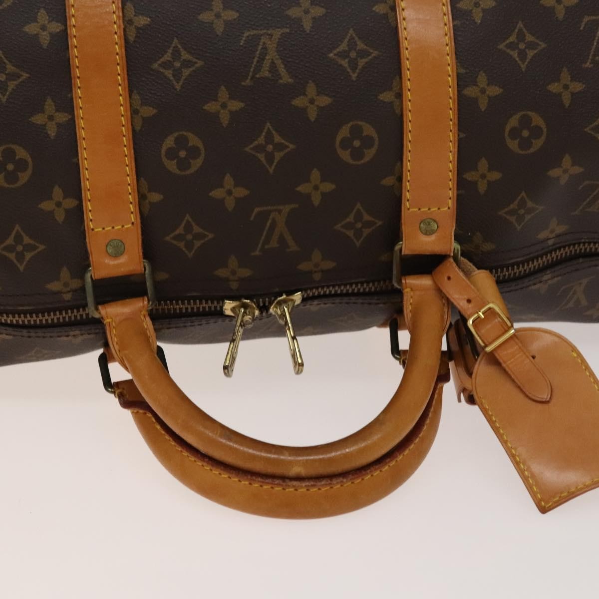 Louis Vuitton Keepall Bag Monogram Canvas, BROWN, CANVAS, Travel bag