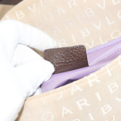 Bvlgari B.Zero1 Logomania Bag Canvas with Leather, BEIGE, CANVAS, Shoulder bag