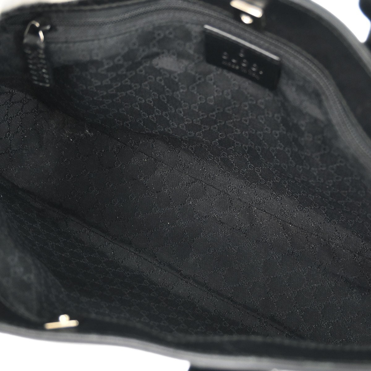 Gucci Web Handbag Leather wih Canvas, BLACK, LEATHER, Handbag