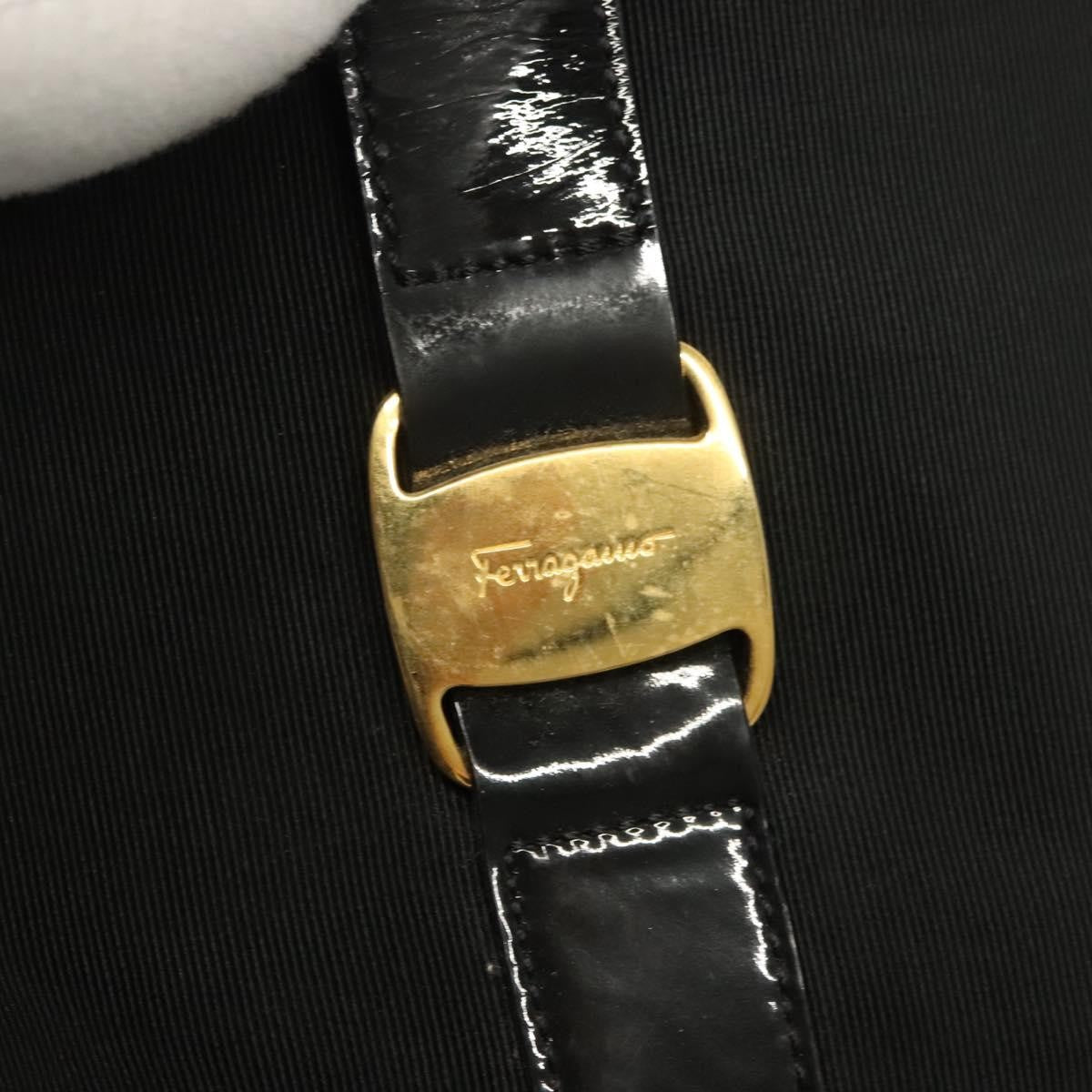 Salvatore Ferragamo Vala tote Nylon, BLACK, NYLON, Tote bag