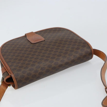 Celine Macadam Shoulder Bag PVC Leather, BROWN, PVC, Shoulder bag