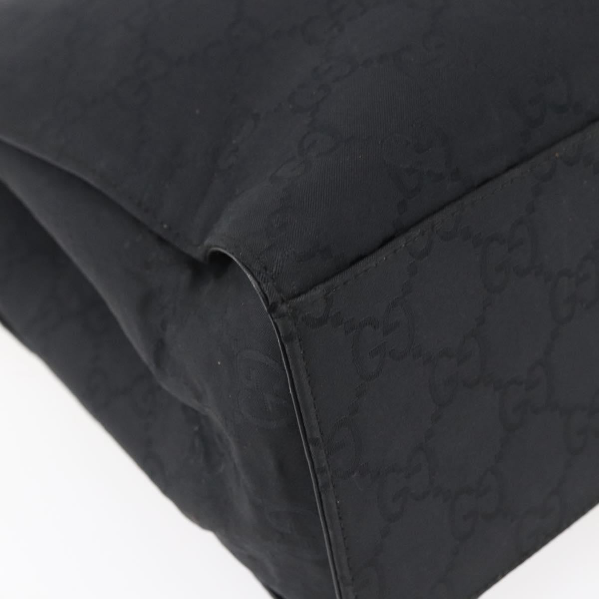 Gucci Vintage Bamboo Handle Tote GG Nylon, BLACK, NYLON, Tote bag