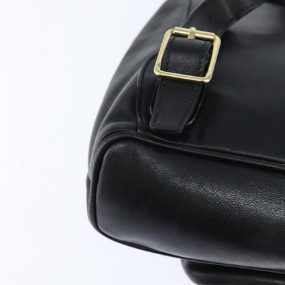 Gucci Vintage Bamboo Backpack Leather, BLACK, LEATHER, Backpack