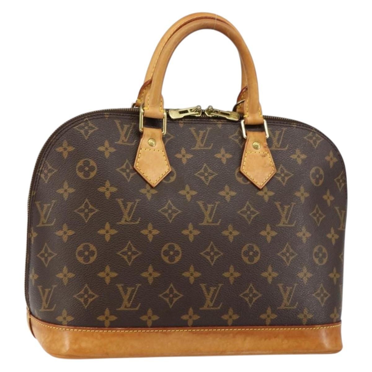 Louis Vuitton Alma Handbag Monogram Canvas, BROWN, CANVAS, Handbag