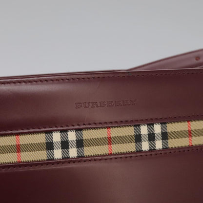 Burberry Shoulder Bag Leather, BURGUNDY, LEATHER, Shoulder bag