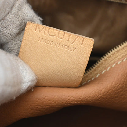 Celine Macadam Shoulder Bag PVC Leather, BROWN, CANVAS, Shoulder bag