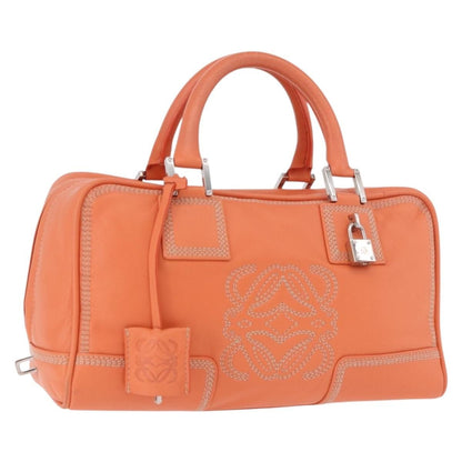 Loewe Anagram handbag Leather, Orange, Leather, Handbag