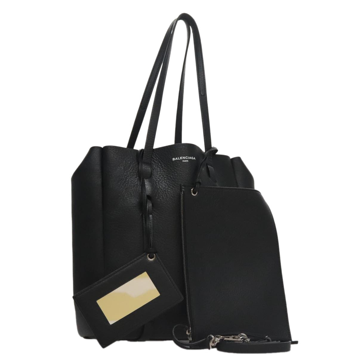 Balenciaga Everyday Tote Leather, BLACK, LEATHER, Tote bag