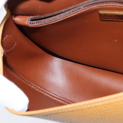 Christian Dior Vintage CD Logo Shoulder Bag Leather, BROWN, LEATHER, Shoulder bag