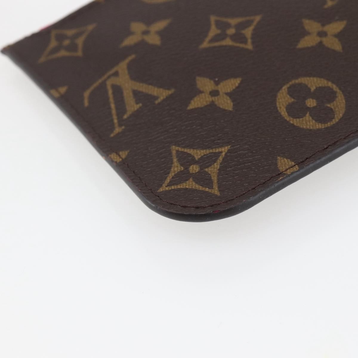 Louis Vuitton Neverfull Pochette Monogram Canvas, BROWN, CANVAS, Clutche & pouche