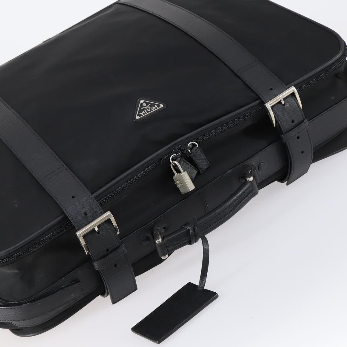 Prada Trunk Bag Nylon, BLACK, NYLON, Travel bag