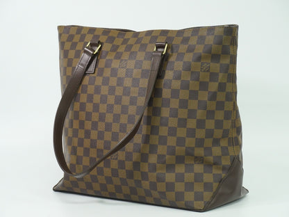 Louis Vuitton Cabas Mezzo Damier, BROWN, CANVAS, Tote bag