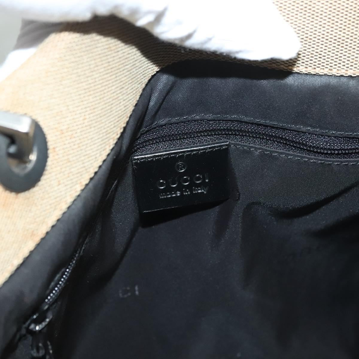 Gucci Vintage Bamboo Handle Tote Canvas, BEIGE, CANVAS, Tote bag