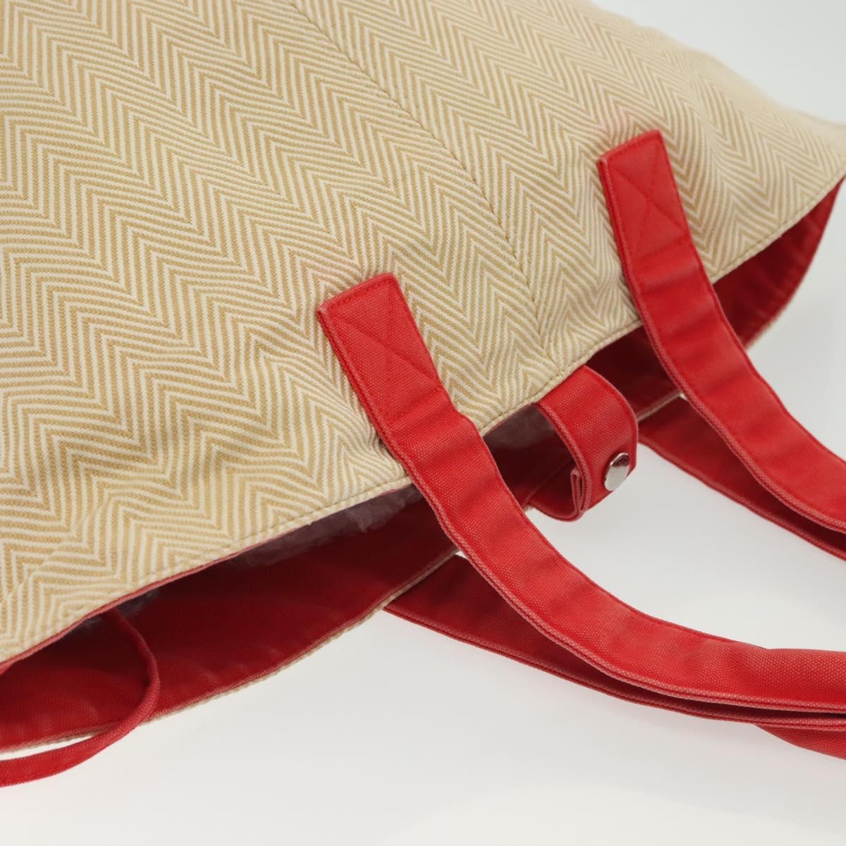 Hermes Panier De Plage Handbag Canvas, BEIGE, CANVAS, Tote bag