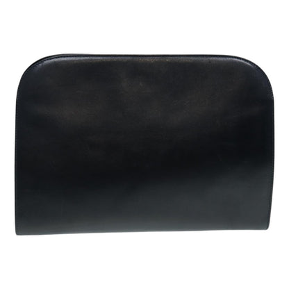 Salvatore Ferragamo Vintage Gancini Chain Shoulder Bag Leather, NAVY, LEATHER, Shoulder bag