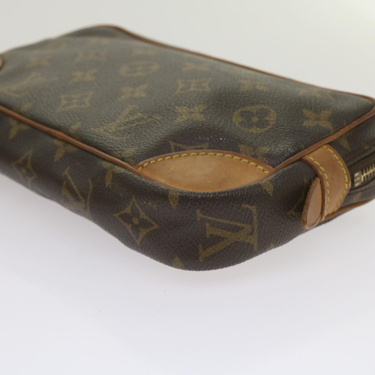 Louis Vuitton Marly Dragonne Clutch Monogram Canvas, BROWN, CANVAS, Clutche & pouche