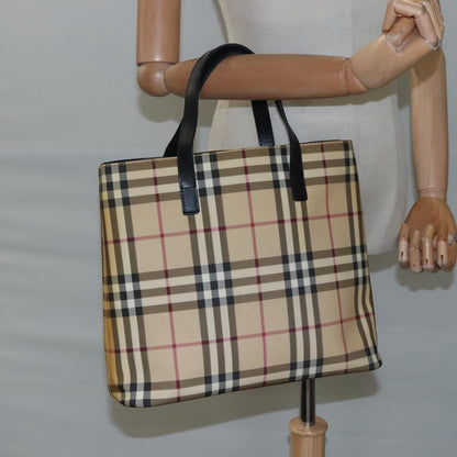 Burberry Nova Check Tote canvas check pattern, BEIGE, CANVAS, Tote bag