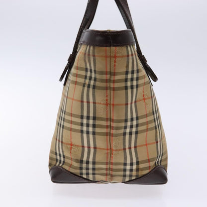 Burberry Nova Check Handbag Nova Check Canvas and leather, BEIGE, CANVAS, Handbag
