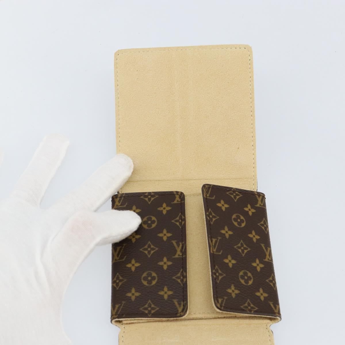 Louis Vuitton CASE JEWELRY BOX Canvas, BROWN, CANVAS, Wallets