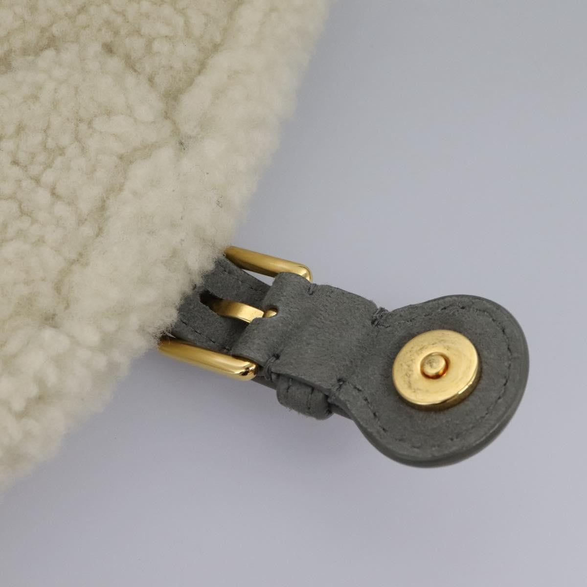 Christian Dior Bobby Flap Bag Shearling and Suede, GRAY, SUEDE, Shoulder bag