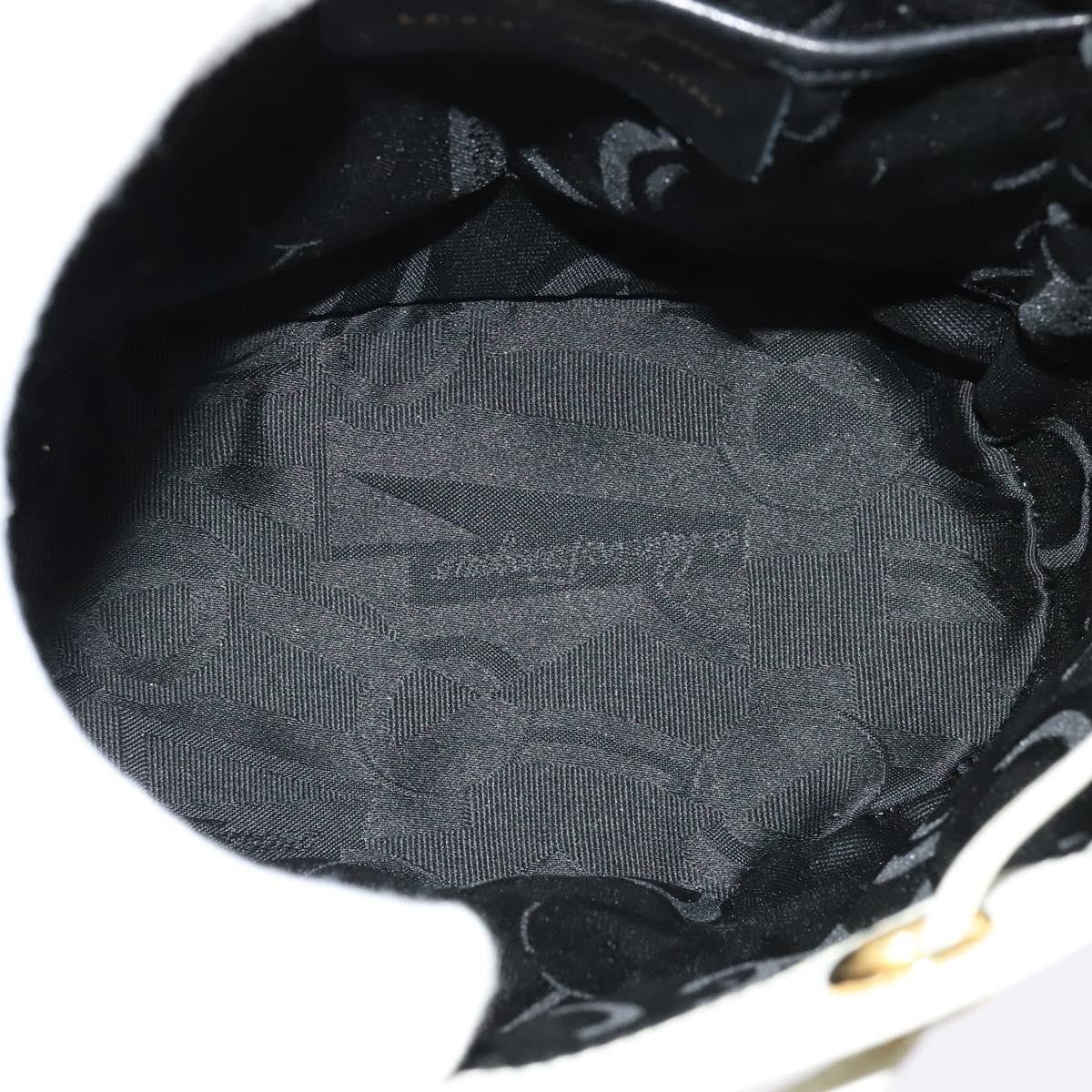 Salvatore Ferragamo Gancini Flap Drawstring Backpack Leather, WHITE, LEATHER, Backpack