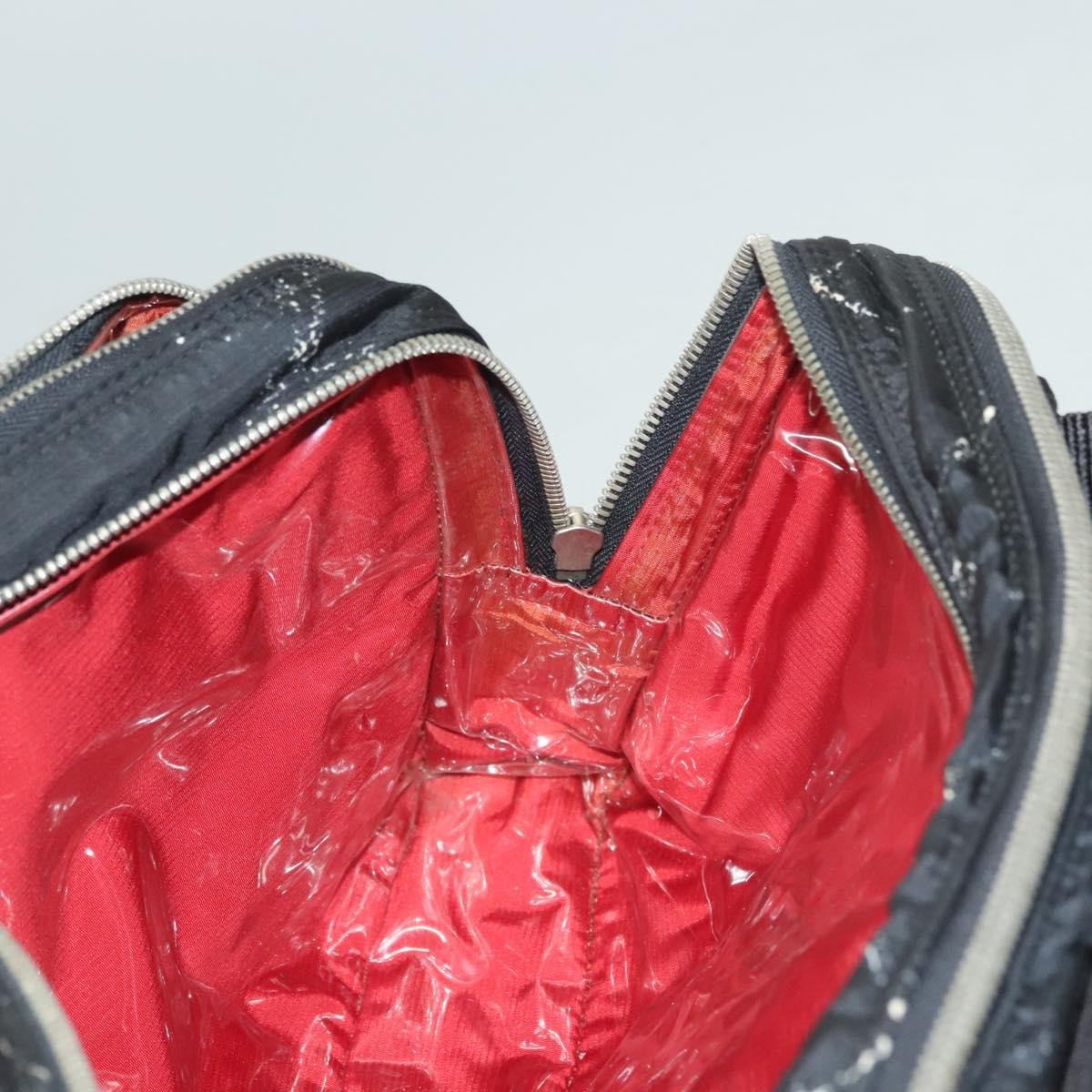 Chanel Travel Line Boston Bag Printed Nylon, BLACK, NYLON, Travel bag