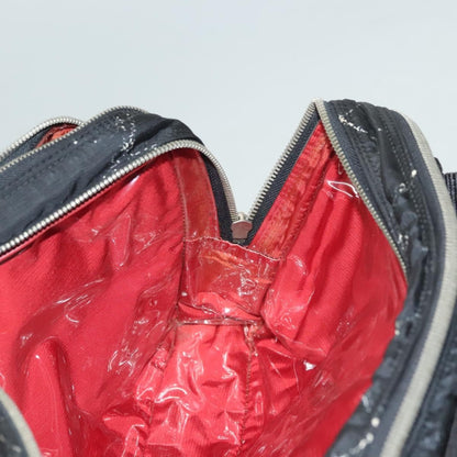 Chanel Travel Line Boston Bag Printed Nylon, BLACK, NYLON, Travel bag