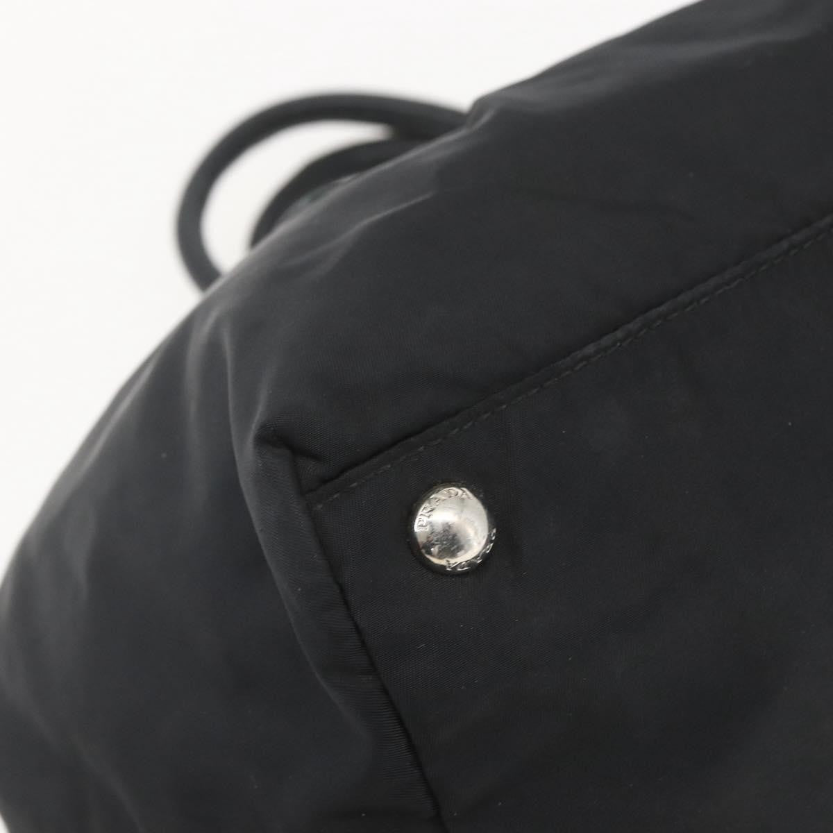 Prada Bow Tote Tessuto with Leather, BLACK, NYLON, Handbag