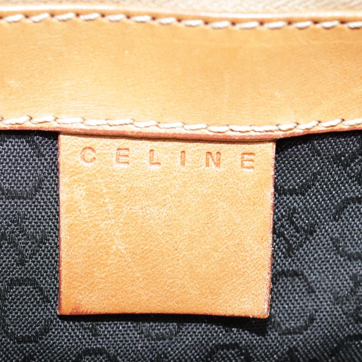 Celine Vintage Macadam Handbag Canvas, BLACK, CANVAS, Handbag