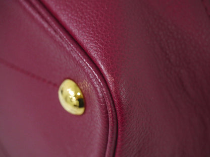 Louis Vuitton Citadine Handbag Monogram Empreinte Leather, BURGUNDY, LEATHER, Handbag