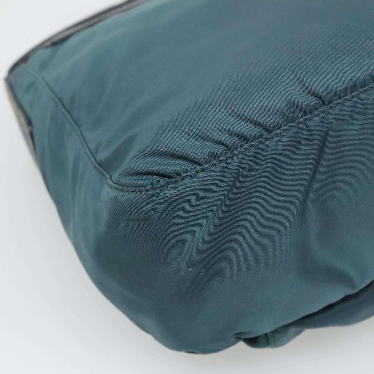 Prada Buckle Messenger Bag Tessuto, GREEN, NYLON, Shoulder bag