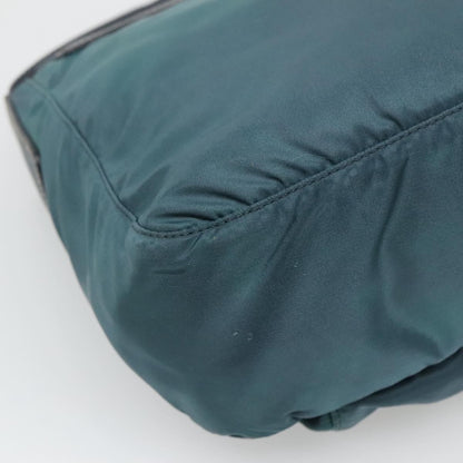 Prada Buckle Messenger Bag Tessuto, GREEN, NYLON, Shoulder bag