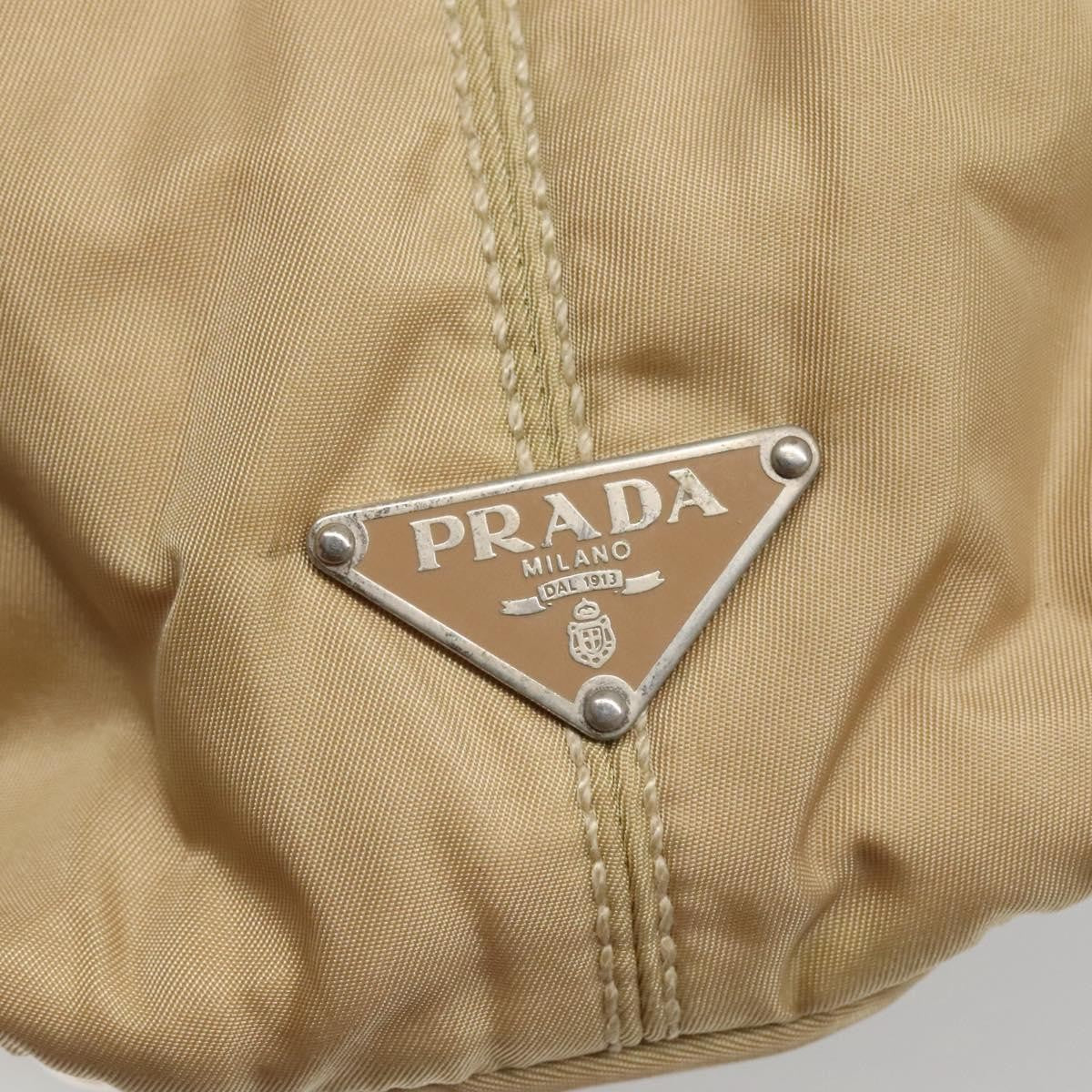 Prada Convertible Chain Tote Quilted Tessuto, BEIGE, NYLON, Tote bag
