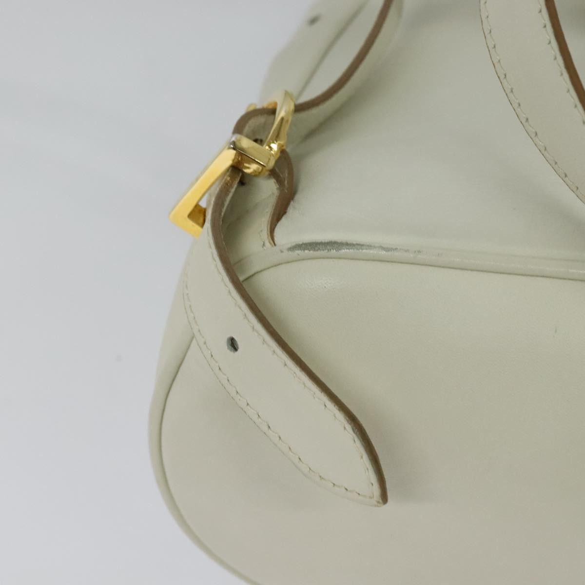 Salvatore Ferragamo Gancini Flap Drawstring Backpack Leather, WHITE, LEATHER, Backpack