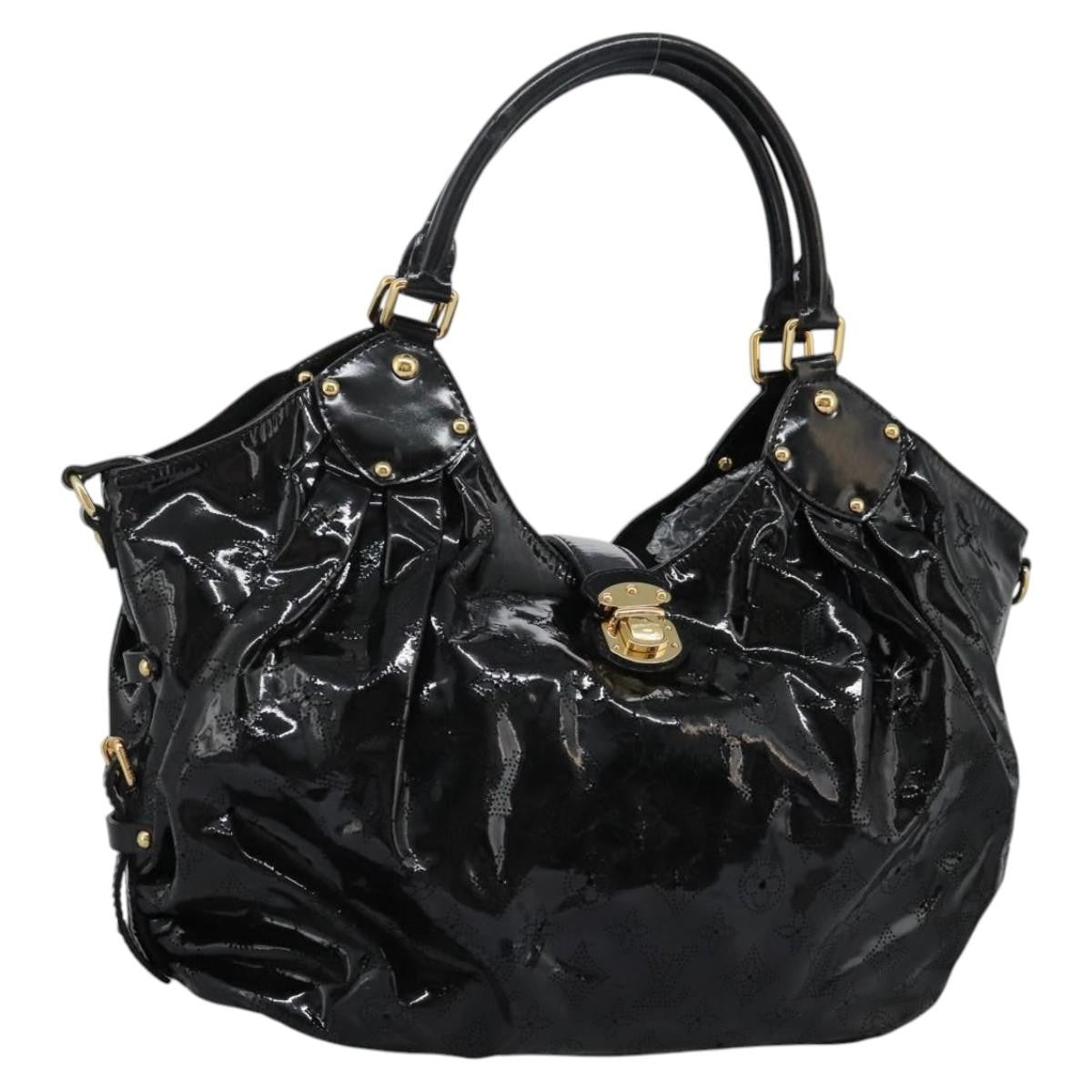 Louis Vuitton L Hobo Surya Leather, Black, Patent Leather, Handbag
