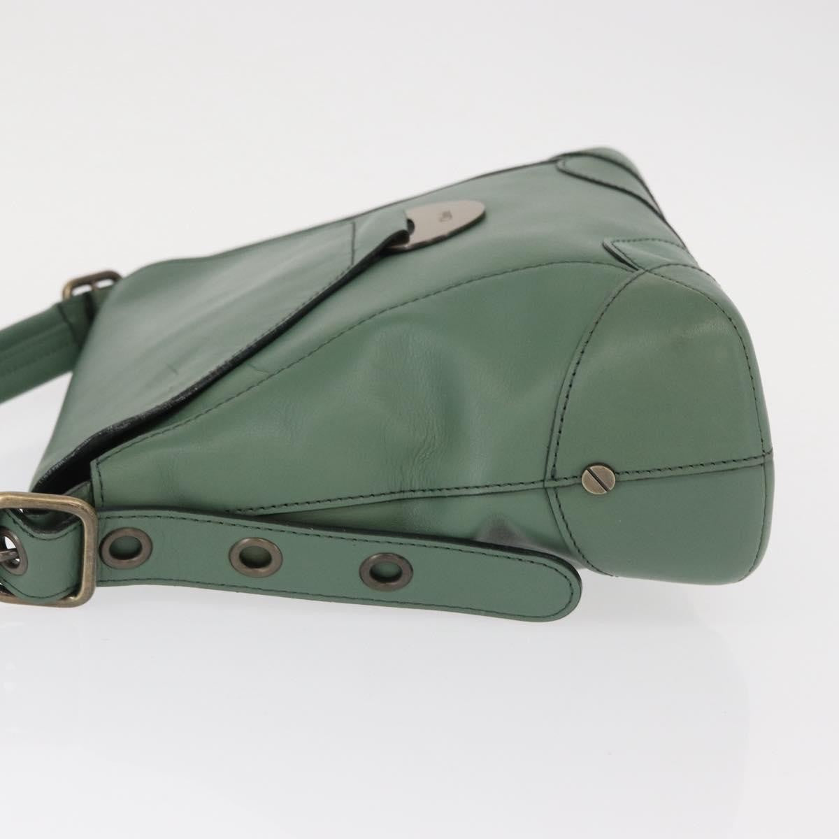 Chloe Vintage Flap shoulder bag Leather, GREEN, LEATHER, Shoulder bag