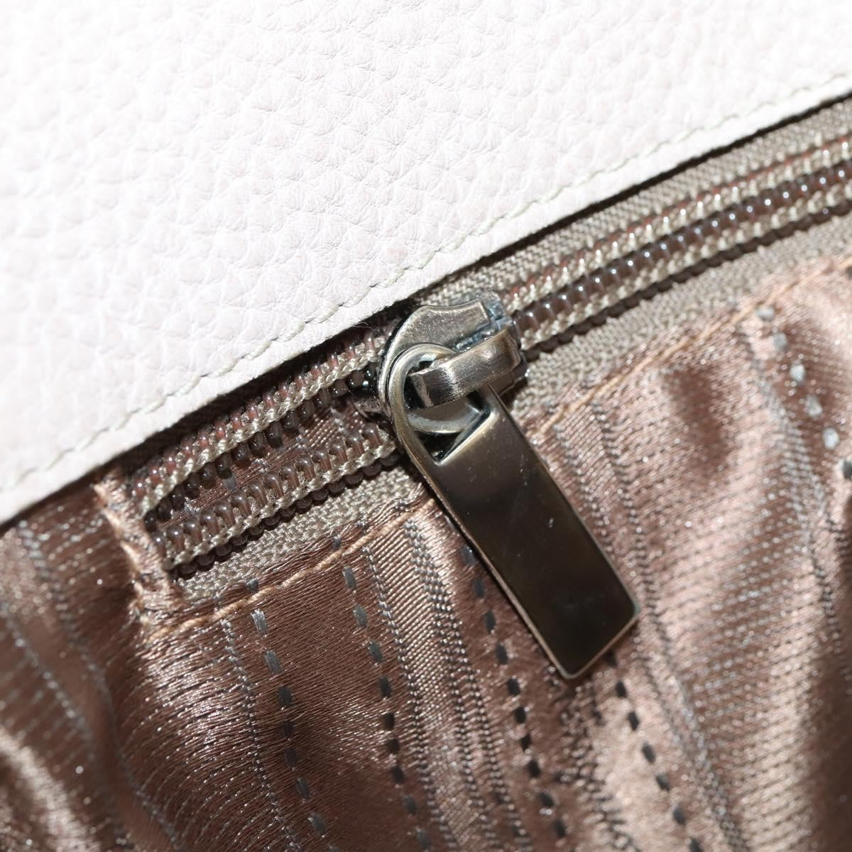 Salvatore Ferragamo Gancini Shoulder Bag Leather, BEIGE, LEATHER, Shoulder bag