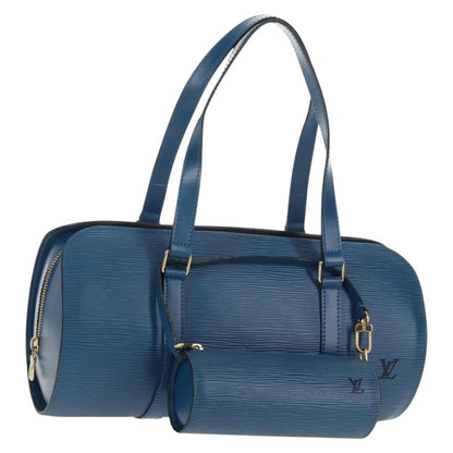 Louis Vuitton Soufflot Handbag Epi Leather, BLUE, LEATHER, Handbag