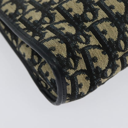 Christian Dior Vintage Trotter Shoulder Bag Canvas, NAVY, CANVAS, Shoulder bag