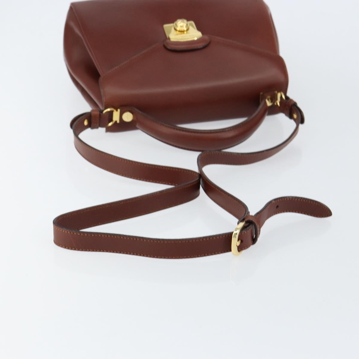 Salvatore Ferragamo Vintage Top handle handbag Leather, BROWN, LEATHER, Handbag