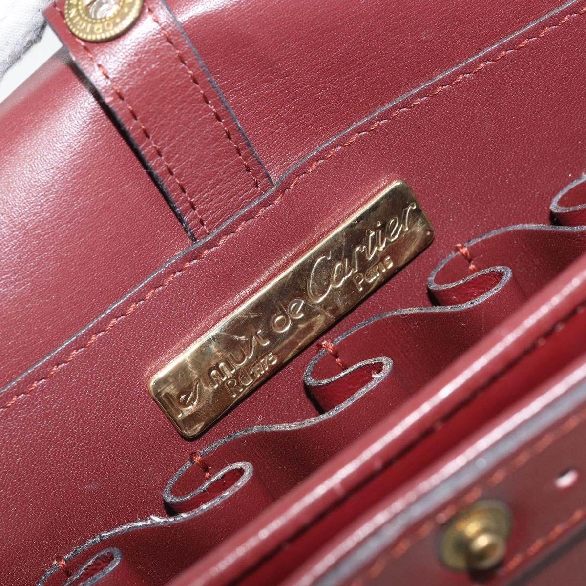 cartier Must de Cartier Shoulder Bag Leather, BURGUNDY, LEATHER, Shoulder bag