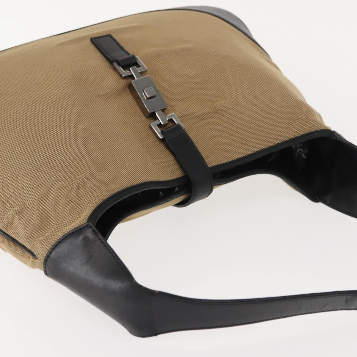 Gucci Vintage Jackie Handbag Canvas, BEIGE, CANVAS, Shoulder bag