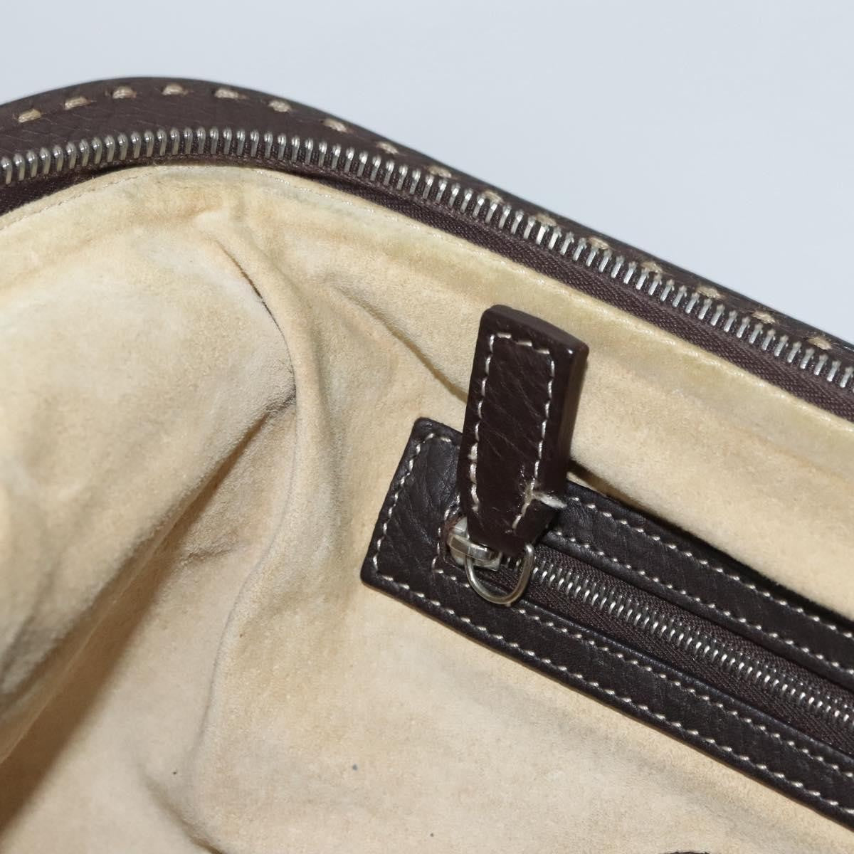 Fendi Selleria Frame Doctor Bag Leather, BROWN, LEATHER, Handbag