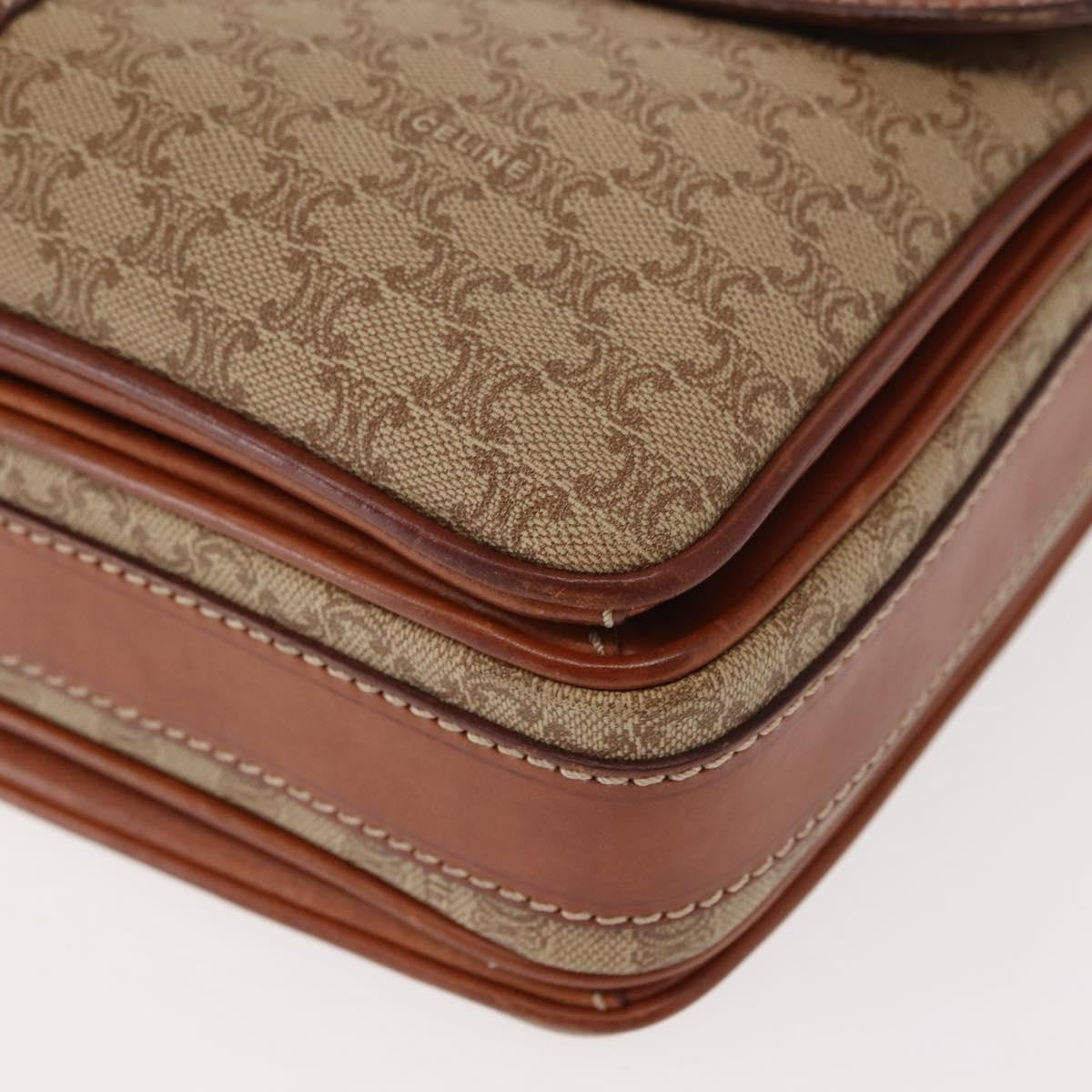 Celine Macadam Shoulder Bag PVC Leather, BEIGE, PVC, Shoulder bag