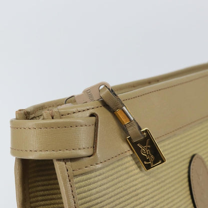 Saint Laurent Zip Pouch Leather, BEIGE, LEATHER, Clutche & pouche