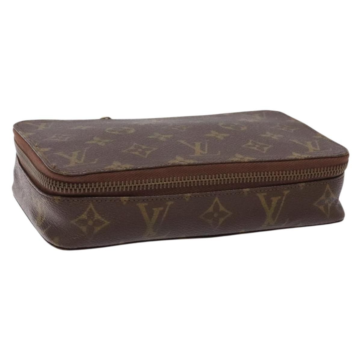 Louis Vuitton Vintage Jewelry Box Monogram Canvas, BROWN, CANVAS, Clutche & pouche