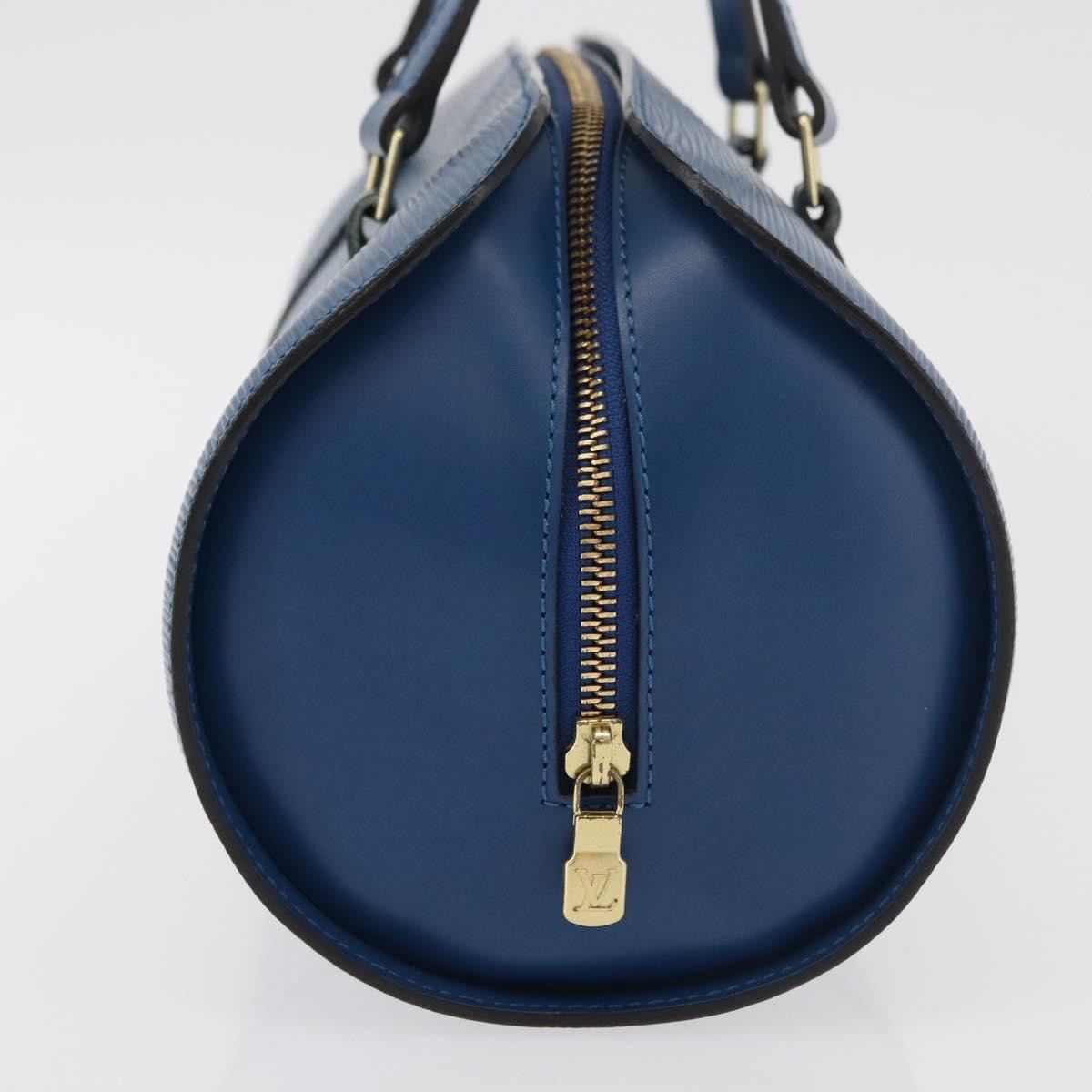 Louis Vuitton Soufflot Handbag Epi Leather, Blue, Leather, Handbag