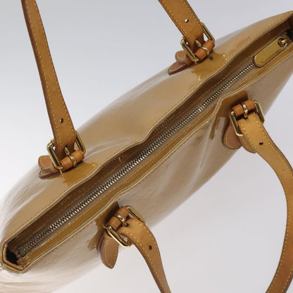 Louis Vuitton Brentwood Handbag Monogram Vernis, BEIGE, PATENT_LEATHER, Shoulder bag